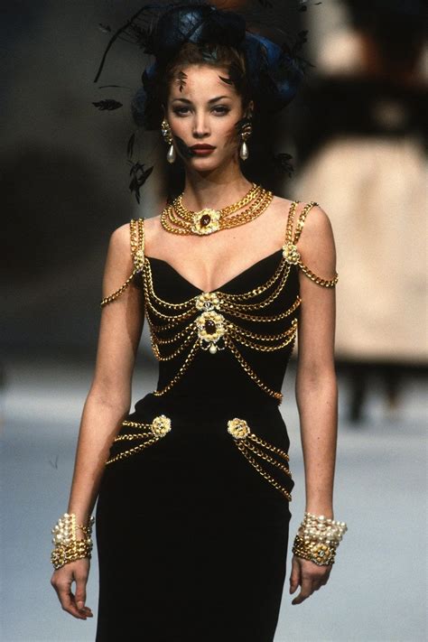 chanel gold chain dress